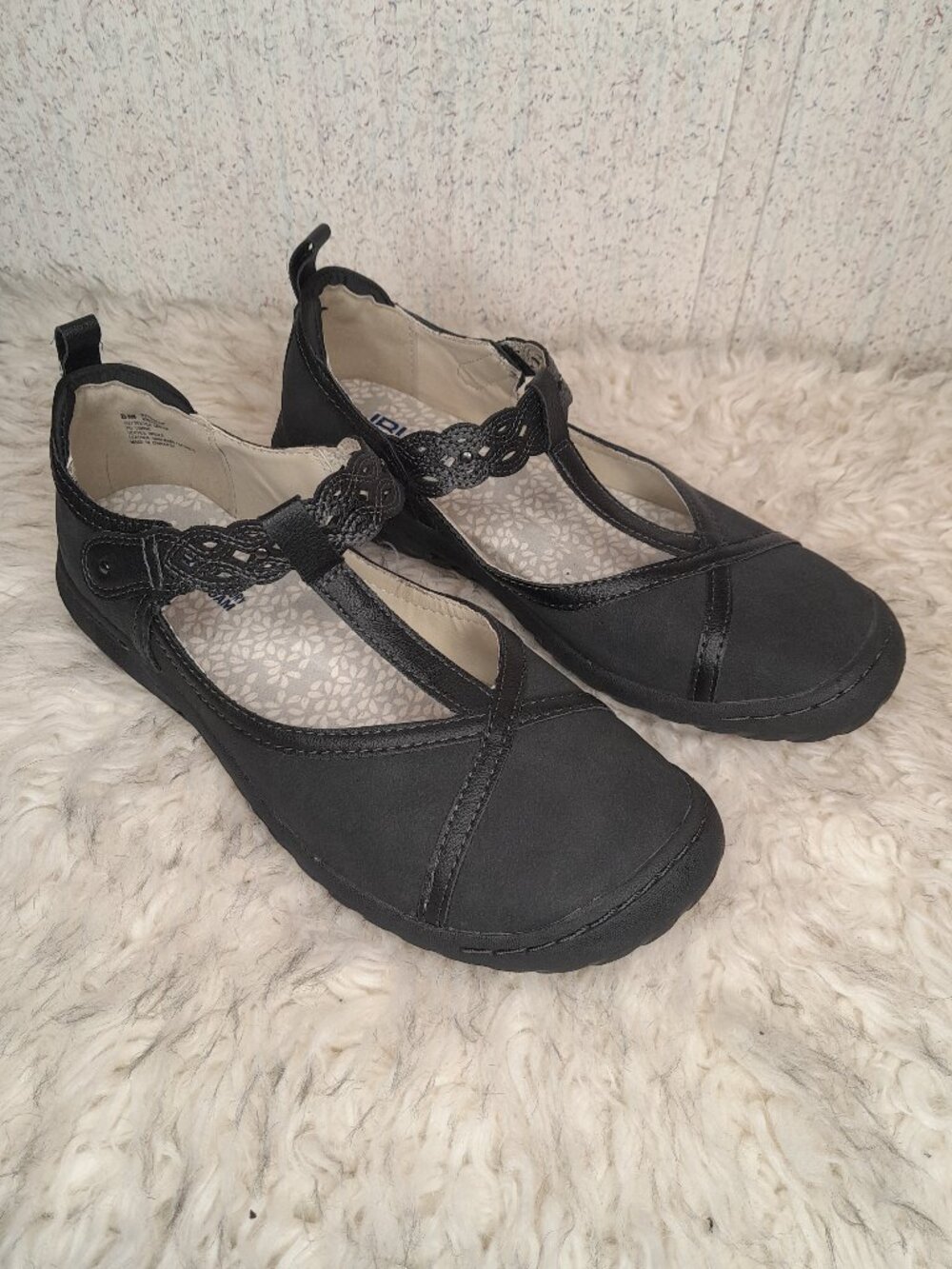 JBU by Jambu Buttercup Memory Foam Women's Mary Jane Black Flats Size 8